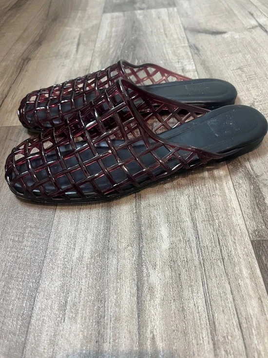 Dark Brown Woven Slide Mules - Picture 3 of 4